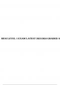 HESI LEVEL 1 EXAM LATEST 2023/2024 GRADED A+.