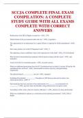 SCCJA COMPLETE FINAL EXAM COMPILATION: A COMPLETE STUDY GUIDE WITH ALL EXAMS COMPLETE WITH CORRECT ANSWERS