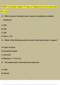 CBSPD Tech Quiz 2024 Chapter 9-Types of Surgical Devices & Specialty Devices 100% Questions and Answers (2024 / 2025) (Verified Answers)