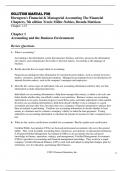 Solution Manual for Horngren's Financial & Managerial Accounting, The Financial Chapters, 7th Edition by Tracie Miller-Nobles,  Brenda Mattison Chapter 1-15