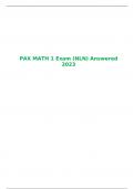 PAX MATH 1 Exam (NLN) Answered 2023