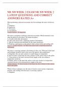 NR 509 WEEK 2 EXAM NR 509 WEEK 2 LATEST QUESTIONS AND CORRECT ANSWERS RATED A+