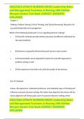 NURSING NR292 Leadership Roles and Management Functions in Nursing 10th Edition Marquis Huston Test Bank-CORRECT ANSWERS EXPLAINED 2023/2024 UPDATE RATED A+