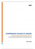 CHAMBERLAIN COLLEGE OF NURSING (NCLEX RN) EXAM PACK SET 11 - 75 QUESTIONS & ANSWERS WITH EXPLAINED OPTIONS (GRADED A+) LATEST 2023