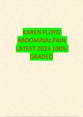 KAREN FLOYD ABDOMINAL PAIN LATEST 2023 100% GRADED