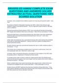 DRIVERS ED HAWAII COMPLETE EXAMQUESTIONS AND ANSDRIVERS ED HAWAII COMPLETE EXAMQUESTIONS AND ANSWERS SOLVEDEXTRACTED ACTUALWERS SOLVEDEXTRACTED ACTUAL