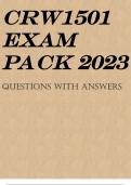 CRW1501 EXAM PACK 2023