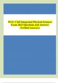 WGU C165 Integrated Physical Sciences LATEST 2023-2024 QUESTIONS AND CORRECT DETAILED ANSWERS