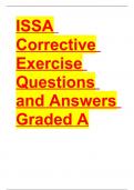 ISSA Corrective Exercise Questions and Answers Graded A 