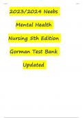  Mental Health Nursing Latest Test Bank Updated Bundle