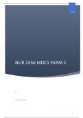 NUR 2356 MDC1 EXAM 1