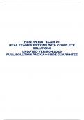 HESI RN EXIT EXAM V1  REAL EXAM QUESTIONS WITH COMPLETE  SOLUTIONS  UPDATED VERSION 2023  FULL SOLUTION PACK A+ GRDE GUARANTEE