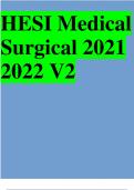 Exam HESI Medical Surgical 2021/2022 Version 2