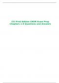 CCI First Edition CNOR Exam Prep Chapters 1-9 Questions and Answers