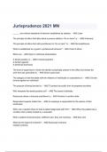 Jurisprudence 2021 MN Questions & Answers 2023 ( A+ GRADED 100% VERIFIED)