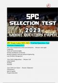 SPC Exam Latest 2023-2024 /Verified Questions And Answers Graded (A+)