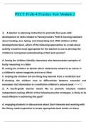 PECT PreK-4 Practice Test Module 2 latest 2022 with all the correct answers