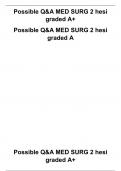 Possible Q&A MED SURG 2 hesi graded A