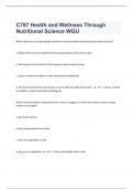 WGU C787 Health and Wellness Questions With Correct Answers