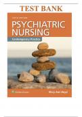 TEST BANK PSYCHIATRIC NURSING: CONTEMPORARY PRACTICE 6TH EDITION, BOYD ISBN 9781451192438 | CHAPTER 1-43 