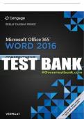 Test Bank For Shelly Cashman Series® Microsoft® Office 365 & Word 2016: Comprehensive - 1st - 2017 All Chapters - 9781305871014