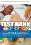 Test Bank For Beginnings & Beyond: Foundations in Early Childhood Education - 10th - 2017 All Chapters - 9781305500969