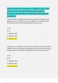 REGIS NU650/NU 650 Week 15 NEWEST 2023-2024 ACTUAL TEST 150 QUESTIONS AND CORRECT DETAILED ANSWERS WITH RATIONALES|ALREADY GRADED A