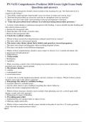 VATI PN Comprehensive Predictor 2020 Form B Green Light Exam Questions and Answers