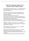 (C228) ATI-Community Health <Test 1> Questions With Complete Solutions