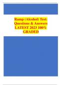 Ramp (Alcohol) Test: Questions & Answers