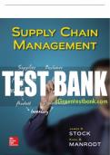 Test Bank For Supply Chain Management, 1st Edition All Chapters - 9781260395594