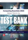 Test Bank For Computing Essentials 2023, 29th Edition All Chapters - 9781264136780