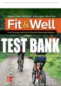 Test Bank For Fit & Well: Core Concepts and Labs in Physical Fitness and Wellness, 15th Edition All Chapters - 9781264308316