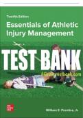 Test Bank For Essentials of Athletic Injury Management, 12th Edition All Chapters - 9781264931187