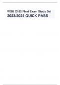 WGU C182 FInal Exam Study Set 2023/2024 QUICK PASS 2023/2024