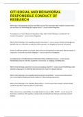 CITI SOCIAL AND BEHAVIORAL RESPONSIBLE CONDUCT OF RESEARCH 2023-2025 UPDATED