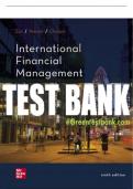 Test Bank For International Financial Management, 9th Edition All Chapters - 9781260013870