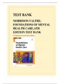 Foundations of Mental Health Care 6th Edition Morrison-Valfre Test Bank