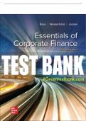 Test Bank For Essentials of Corporate Finance, 11th Edition All Chapters - 9781264101573