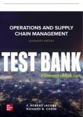 Test Bank For Operations and Supply Chain Management, 16th Edition All Chapters - 9781260238907