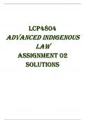 LCP4804 ADVANCED INDIGENOUS LAW ASSIGNMENT 02 SOLUTIONS