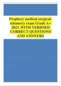 Prophecy medical surgical-telemetry exam Grade A+ 2023.