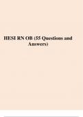 HESI RN OB (55 Questions and Answers)