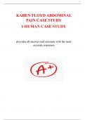 UPDATED 2024/2025 KAREN FLOYD ABDOMINAL PAIN CASE STUDY  I-HUMAN CASE STUDY