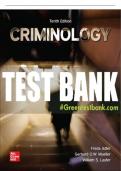 Test Bank For Criminology, 10th Edition All Chapters - 9781260837001