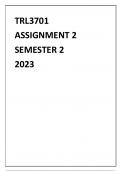 TRL3701 ASSIGNMENT 2 SEMESTER 2 2023