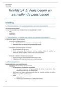 Samenvatting 'Pensioenen en aanvullende pensioenen' - Sociaal Recht 2 (92SWA1024)