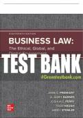 Test Bank For Business Law: The Ethical, Global, and Digital Environment, 18th Edition All Chapters - 9781260736892