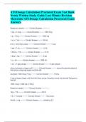 ATI Dosage Calculation Proctored Exam Test Bank  Newly Written Study Guide Last Minute Revision  Materials/ ATI Dosage Calculation Proctored Exam  Answers