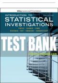 Test Bank For Introduction to Statistical Investigations, 2nd Edition All Chapters - 9781119683568